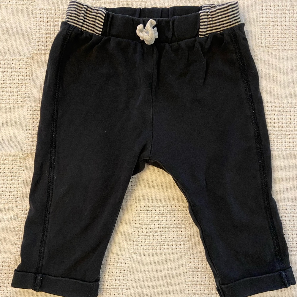 9 mos girls black joggers
